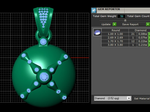 Solitaire PANDANT 3D PRINTABLE MODAL Modèles 3D en vedette