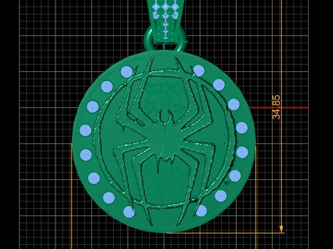 Spiderman PANDANT 3D PRINTABLE MODAL Modelo de Impressão 3D