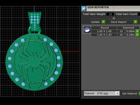 Spiderman PANDANT 3D PRINTABLE MODAL Modelo de Impressão 3D