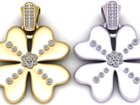 时尚花朵吊坠 3D 可打印模型 3D 打印模型