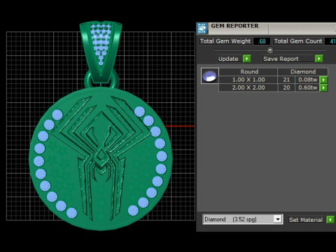 Stylish Spiderman PANDANT 3D PRINTABLE MODAL 3D 프린트 모델