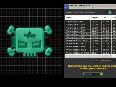 Stylish skull ring PANDANT 3D PRINTABLE MODAL 3Dプリントモデル