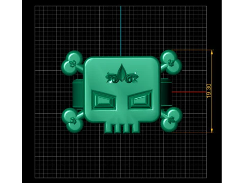 Stylish skull ring PANDANT 3D PRINTABLE MODAL 3D Print Model
