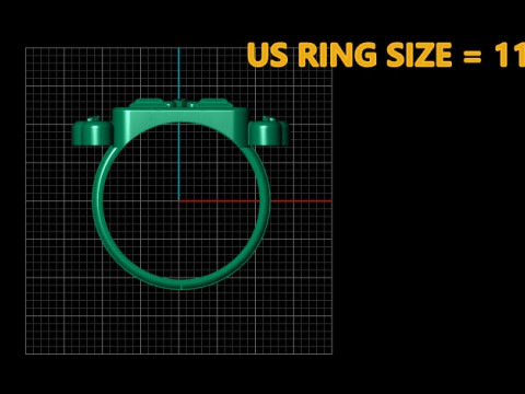 Stylish skull ring PANDANT 3D PRINTABLE MODAL 3Dプリントモデル