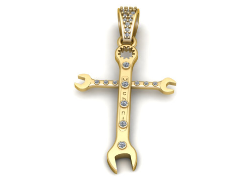 Hunting Cross PANDANT 3D PRINTABLE MODAL Modello di stampa 3D