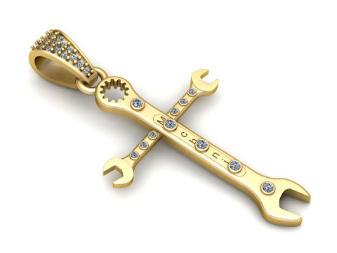 Hunting Cross PANDANT 3D PRINTABLE MODAL Modèles 3D en vedette
