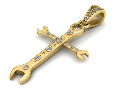 Hunting Cross PANDANT 3D PRINTABLE MODAL Modèles 3D en vedette