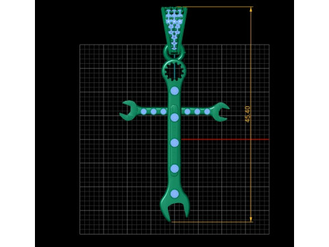 Hunting Cross PANDANT 3D PRINTABLE MODAL Modèles 3D en vedette