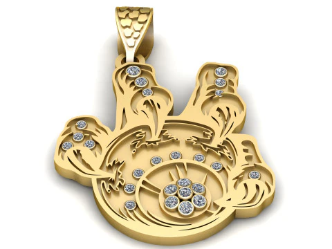 PENDENTIF Iced Drippy MOD&Egrave;LE IMPRIMABLE 3D Modèles 3D en vedette