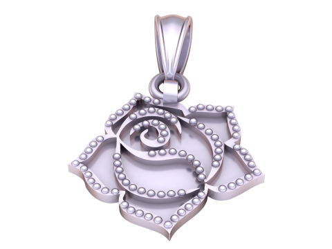 Rose flower PANDANT 3D PRINTABLE MODAL 3D 打印模型