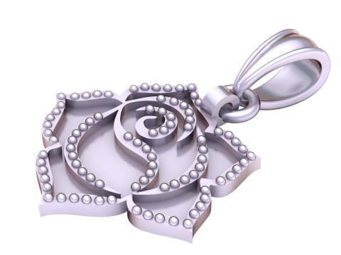 Rose flower PANDANT 3D PRINTABLE MODAL 3D 打印模型