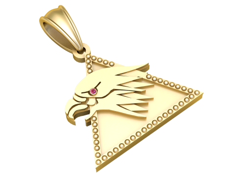 EAGLE FACE PANDANT 3D PRINTABLE MODAL 3D 프린트 모델