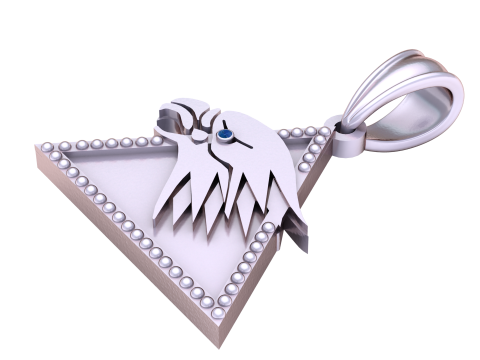 EAGLE FACE PANDANT 3D PRINTABLE MODAL 3D प्रिंट मॉडल