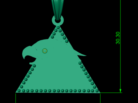 EAGLE FACE PANDANT 3D PRINTABLE MODAL 3D प्रिंट मॉडल