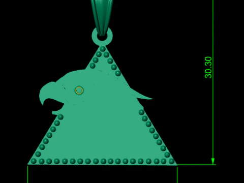 EAGLE FACE PANDANT 3D PRINTABLE MODAL 3D Print Model