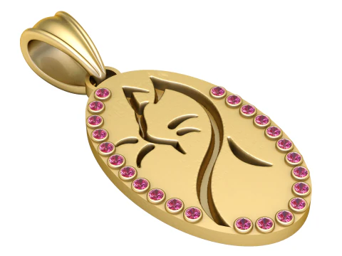 MODELLO STAMPABILE 3D PENDENTE ALLA MODA Modello di stampa 3D