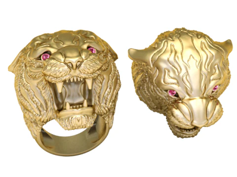MODEL PRINTABLE 3D LIONTIN CINCIN SINGA Model Cetak 3D