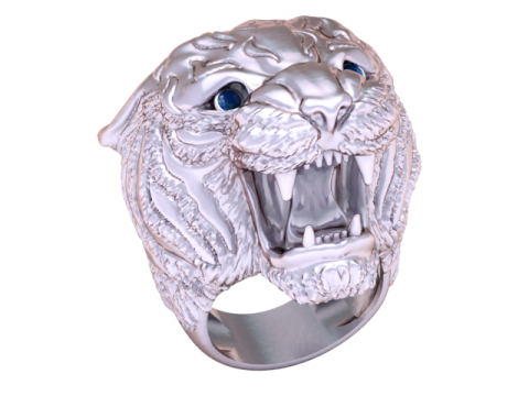 LION RING PANDANT 3D PRINTABLE MODAL 3D Baskı Modeli