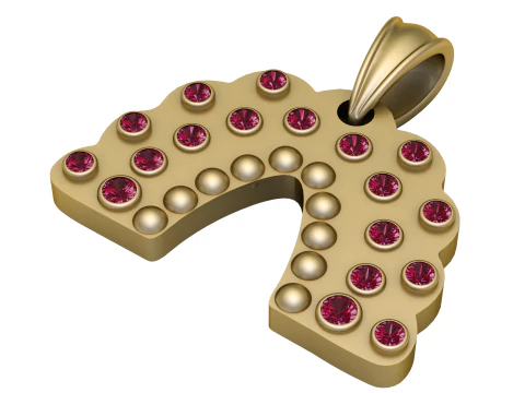 PINGENTE DE CAVALO 3D IMPRIMÍVEL MODELO Modelo de Impressão 3D