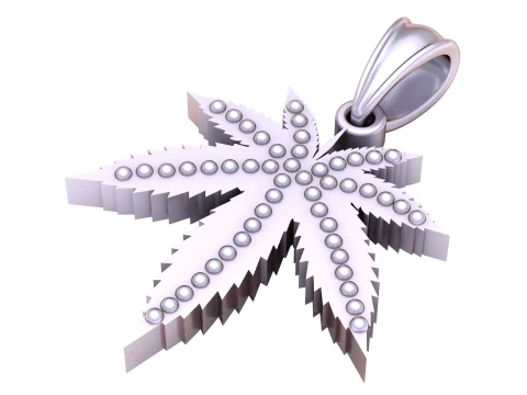 Gold Color Leaf PANDANT 3D PRINTABLE MODAL 3D Print Model