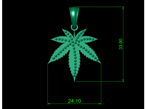 Gold Color Leaf PANDANT 3D PRINTABLE MODAL 3D Принт Модель