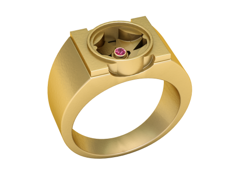 STYLISH RING PANDANT 3D PRINTABLE MODAL Modèles 3D en vedette