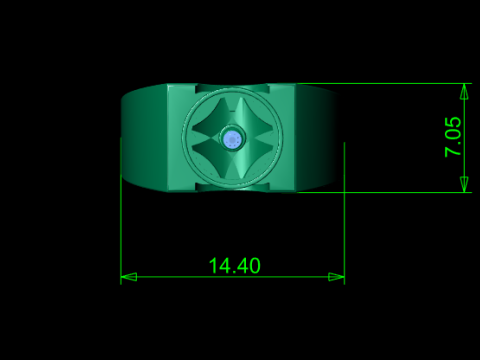 STYLISH RING PANDANT 3D PRINTABLE MODAL Modèles 3D en vedette