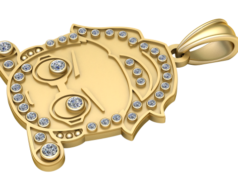 Iced out Rich PANDANT 3D PRINTABLE MODAL 3D Print Model