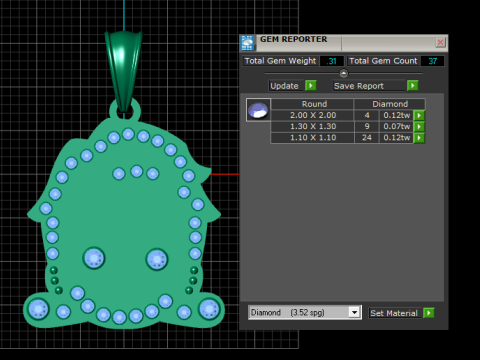 Iced out Rich PANDANT 3D PRINTABLE MODAL 3D Baskı Modeli