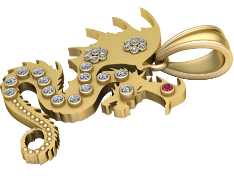 Dragon pendant 3D printable model 3D Print Model