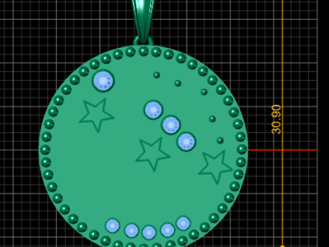 Winged Globe PANDANT 3D PRINTABLE MODAL 3D 프린트 모델