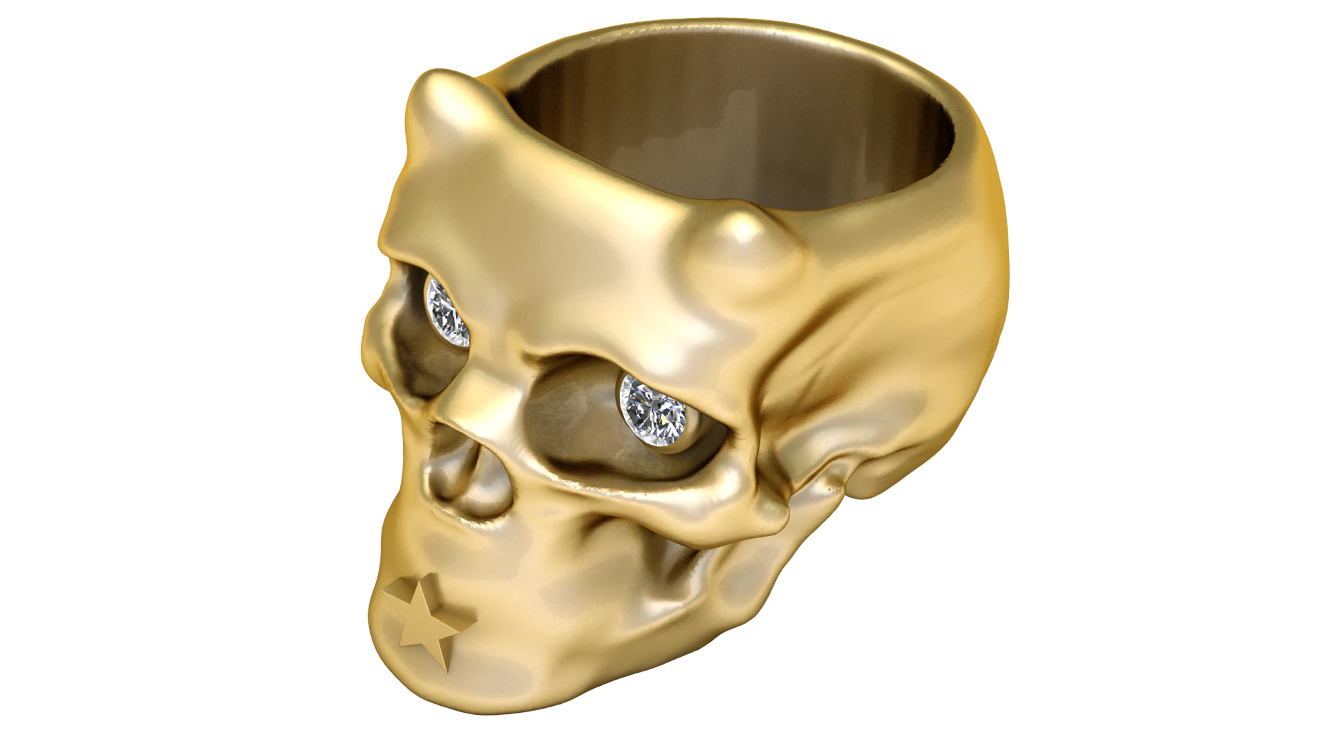 Stylish skull ring pandant 3d prientable model 3D Print Model .c4d .max .obj .3ds .fbx .stl .blend 