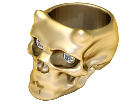 Stylish skull ring pandant 3d prientable model 3D 프린트 모델