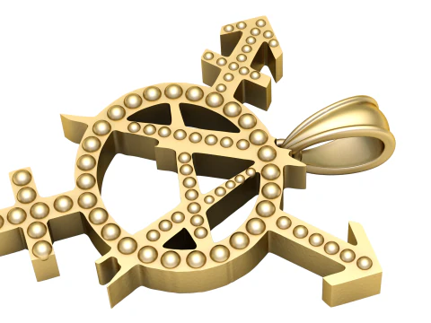 GWOOD एनार्की पैंडेंट 3डी प्रिंट करने योग्य मॉडल 3D प्रिंट मॉडल