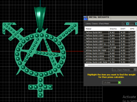 GWOOD Anarchy PANDANT 3D PRINTABLE MODAL 3D प्रिंट मॉडल