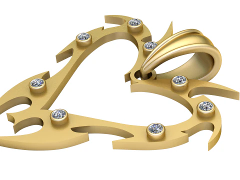 LINDO COLGANTE DE CORAZ&Oacute;N MODELO IMPRIMIBLE EN 3D Modelo de impresión 3D