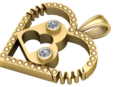 Fashion HEART PANDANT 3D PRINTABLE MODAL 3D Print Model