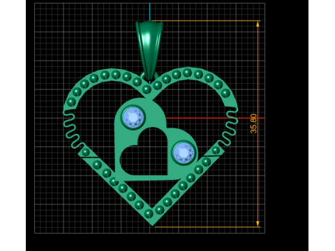 Fashion HEART PANDANT 3D PRINTABLE MODAL 3D Print Model