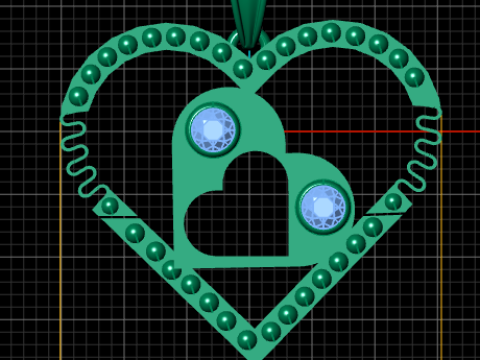 Fashion HEART PANDANT 3D PRINTABLE MODAL 3D Print Model