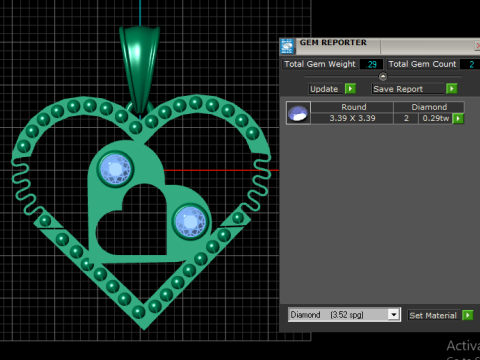 Fashion HEART PANDANT 3D PRINTABLE MODAL 3D Print Model