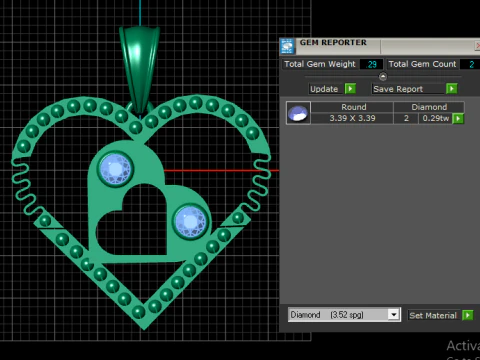 Fashion HEART PANDANT 3D PRINTABLE MODAL 3D Print Model