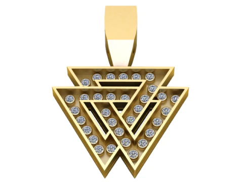 Triangle Earrings PANDANT 3D PRINTABLE MODAL 3D Print Model