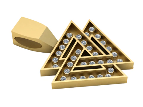 Triangle Earrings PANDANT 3D PRINTABLE MODAL 3D Print Model