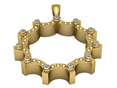 Italian Band PANDANT 3D PRINTABLE MODA 3D Print Model