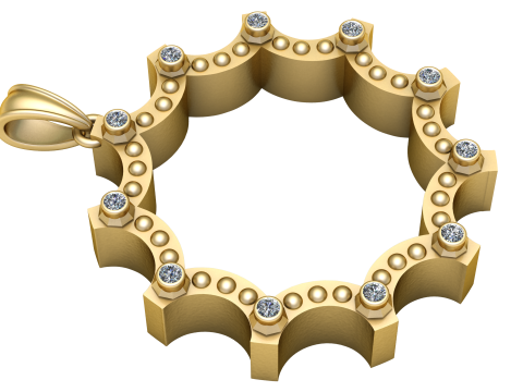 Italian Band PANDANT 3D PRINTABLE MODA 3D Print Model