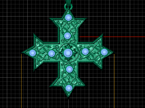 Byzantine Cross PANDANT 3D PRINTABLE MODAL 3D Baskı Modeli