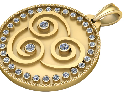 WISIOREK VASSAGO Celtic Spiral MODEL DO DRUKU 3D Model do druku 3D