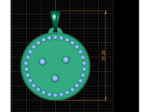 VASSAGO Celtic Spiral PANDANT 3D PRINTABLE MODAL Model Cetak 3D