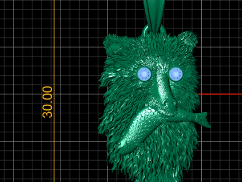 Grizzly Griptape PANDANT 3D PRINTABLE MODAL 3D Print Model