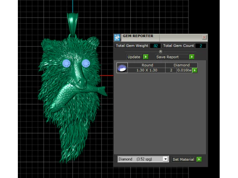 Grizzly Griptape PANDANT 3D PRINTABLE MODAL 3D Print Model